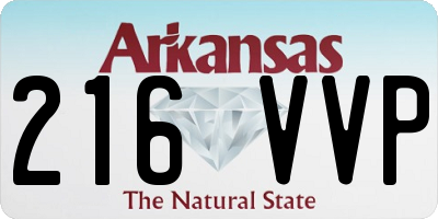 AR license plate 216VVP