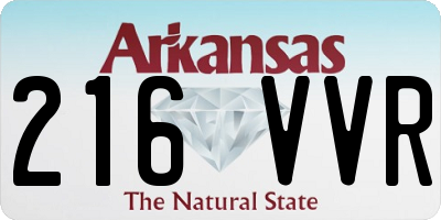 AR license plate 216VVR