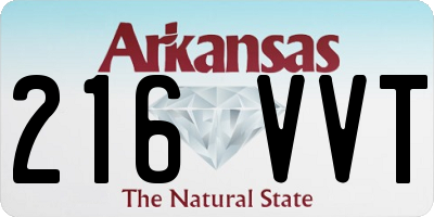 AR license plate 216VVT