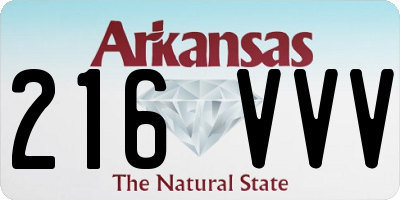 AR license plate 216VVV