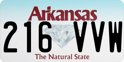AR license plate 216VVW