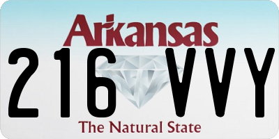 AR license plate 216VVY