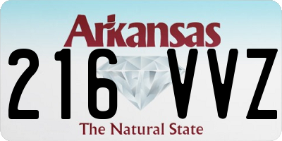 AR license plate 216VVZ