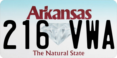 AR license plate 216VWA