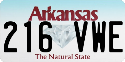 AR license plate 216VWE