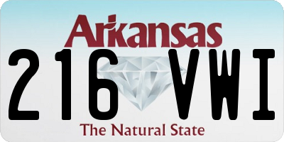 AR license plate 216VWI