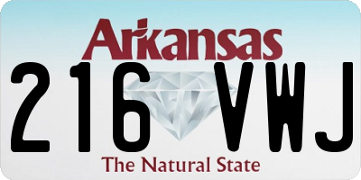 AR license plate 216VWJ