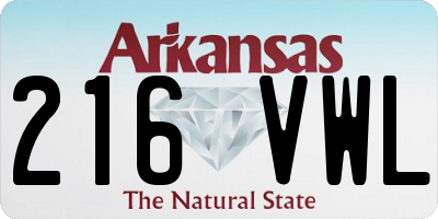 AR license plate 216VWL