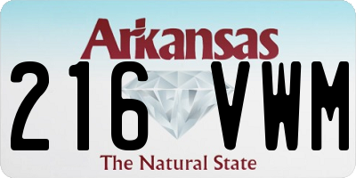 AR license plate 216VWM