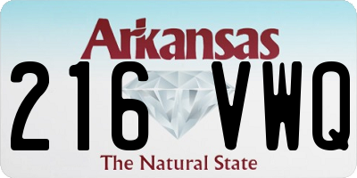 AR license plate 216VWQ