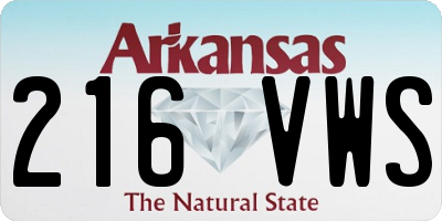 AR license plate 216VWS