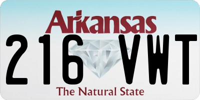 AR license plate 216VWT