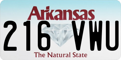 AR license plate 216VWU
