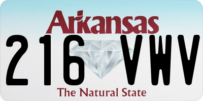 AR license plate 216VWV