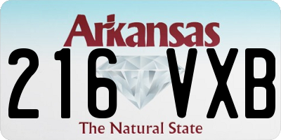 AR license plate 216VXB