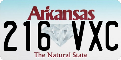 AR license plate 216VXC
