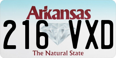 AR license plate 216VXD