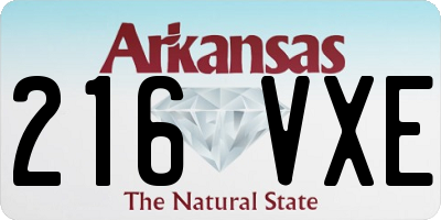 AR license plate 216VXE
