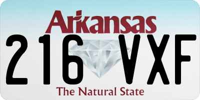 AR license plate 216VXF