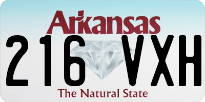 AR license plate 216VXH