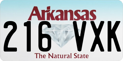 AR license plate 216VXK