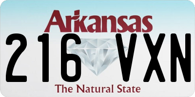 AR license plate 216VXN