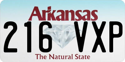 AR license plate 216VXP