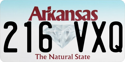 AR license plate 216VXQ