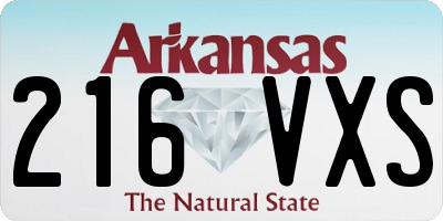 AR license plate 216VXS