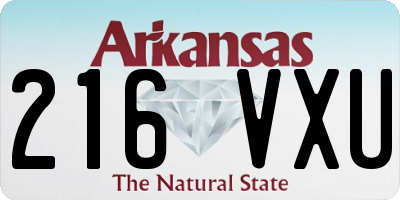 AR license plate 216VXU
