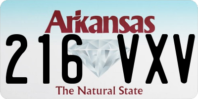 AR license plate 216VXV