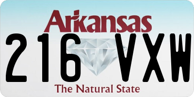 AR license plate 216VXW