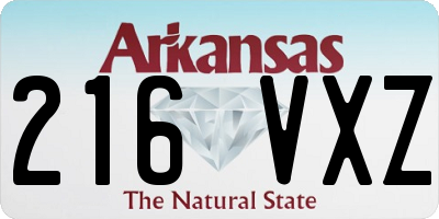 AR license plate 216VXZ
