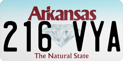AR license plate 216VYA