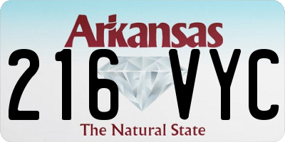 AR license plate 216VYC
