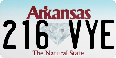 AR license plate 216VYE