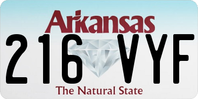 AR license plate 216VYF