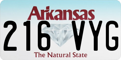 AR license plate 216VYG