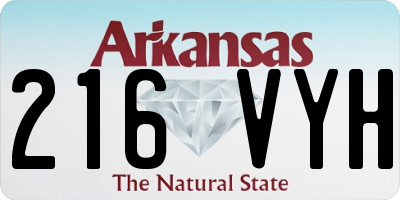 AR license plate 216VYH