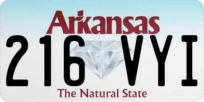 AR license plate 216VYI