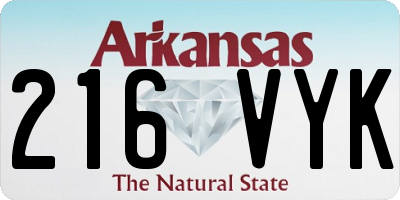 AR license plate 216VYK