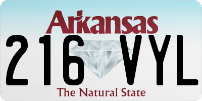 AR license plate 216VYL