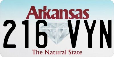AR license plate 216VYN