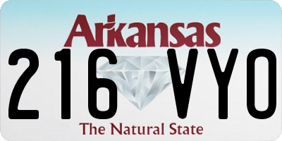 AR license plate 216VYO