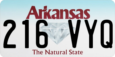 AR license plate 216VYQ