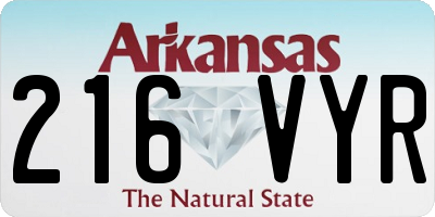 AR license plate 216VYR
