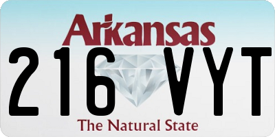 AR license plate 216VYT