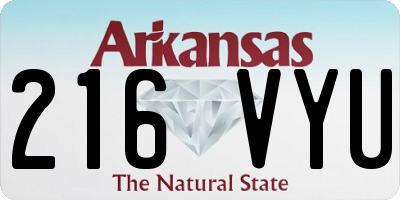 AR license plate 216VYU