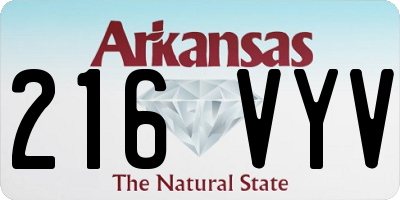 AR license plate 216VYV