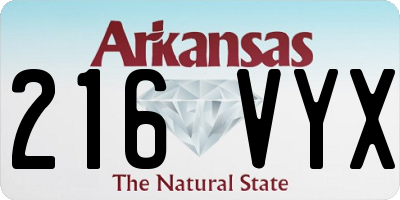 AR license plate 216VYX